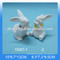 Hot selling ceramic rabbit craft,ceramic rabbit figurines for home decoration